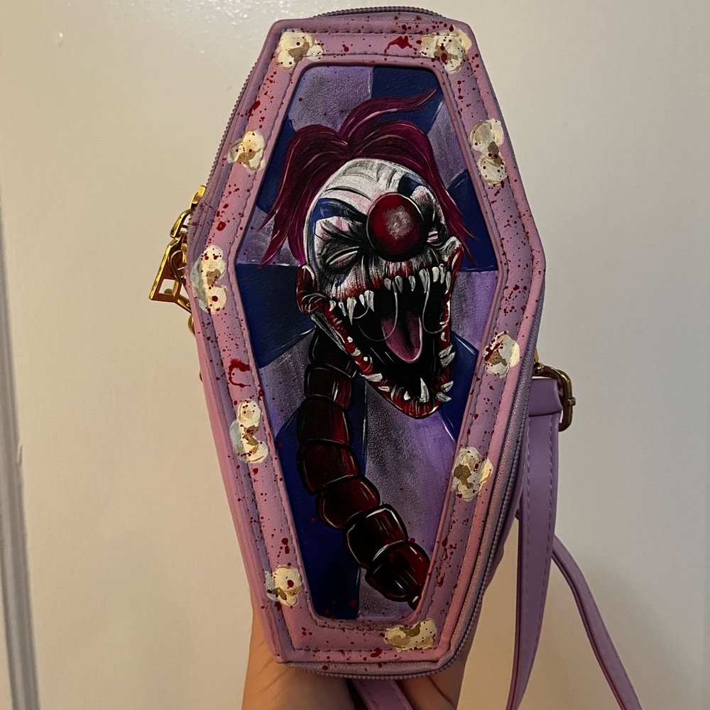 A Latte Paint Killer Klowns From Outer Space Coffin Purse